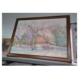WINTER SCENE PAINTING - SIGNED ZHURAKOVSKAYA