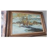 REX DAWSON WESTERN PAINTING - SIGNED
