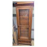 CLAWFOOT OAK SINGLE DOOR CABINET