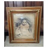 CHILD PORTRAIT IN DECORATED VICTORIAN FRAME