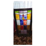 HANGING STAINED GLASS WINDOW PANEL