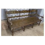 PAINTED HITCHCOCK STYLE BENCH