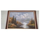 MOUNTAIN SCENE PAINTING - SIGNED