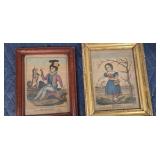 (2) SMALL COLORED ENGRAVINGS THE YOUNG SOLDIER &