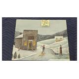 THE STORE BY THE SIDE OF THE ROAD OIL PAINTING