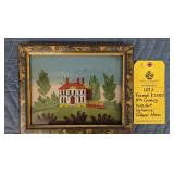 19TH CENTURY FOLK ART EGLOMISE - FEDERAL HOUSE