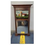 FEDERAL STYLE REVER PAINTED MIRROR -22"