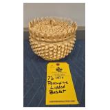 PORCUPINE LIDDED BASKET - 7"