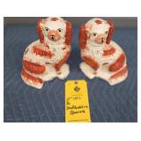 (2) STAFFORDSHIRE SPANIELS - 11"