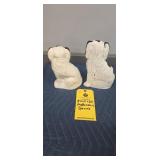 (2) STAFFORDSHIRE SPANIELS - 8"