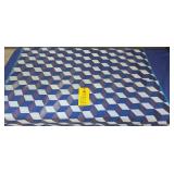 TUMBLING BLOCKS PATCHWORK QUILT - 36" X 49"