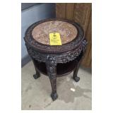 ROUND MARBLE TOP ORIENTAL TABLE