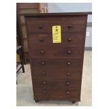 7 DRAWER WALNUT CHEST - 42"