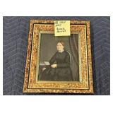 19TH CENTURY FEMALE PORTRAIT - 12" X 14"