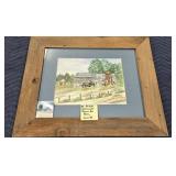 PLANK RD BARN WATERCOLOR PAINTING - LOIS 