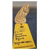 CARVED SOAPSTONE FIGURE "NEGINEDASAH" - 5"