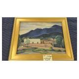 LANDSCAPE ON CANVAS PAINTING - SIGNED - 12" X 18"