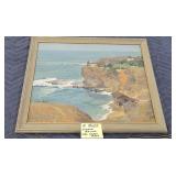 OCEANFRONT PAINTING ON CANVAS - SIGNED REISZ 18"