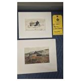 (2) BARN WATERCOLORS - LAWSON
