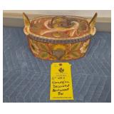 NORWEGIAN DECORATED BENTWOOD BOX - 11"