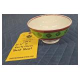 GREEN BANDED BOWL - 5.5"