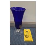 COBALT FOSTORIA VASE - 10"