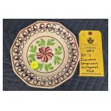IRONSTONE SPONGEWARE OCTAGONAL PLATE - 8.5"