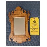TIGER MAPLE CHIPPENDALE STYLE MIRROR - 13"