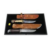 2- Knives with sheaths: Western 10" knive with