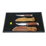 2- Knives with sheaths: Made in Finland 9" with