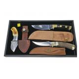 3- Knives with sheaths: unmarked 9" with 4 3/4"