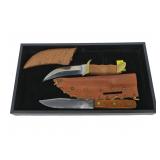 2- CVA knives: 10 1/4" knife with leather sheath