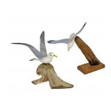 2- Seagulls: 7" H. and 10" H. including bases