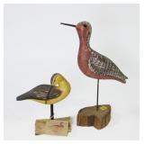 2- Richard Morgan shore birds: 7" H. curlew, shore
