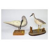 2- Shorebirds: 9.5" H. signed Bob Gittens,