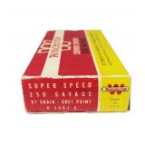 Vintage box of Winchester .250 Savage 87-grain