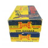 2- Vintage boxes of Western Super-X .250 Savage