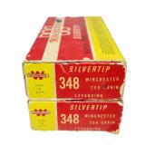 2- Vintage boxes of Winchester .348 Winchester