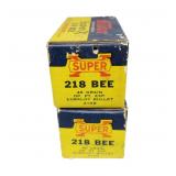 2- Boxes of Western Super-X .218 BEE 46-grain