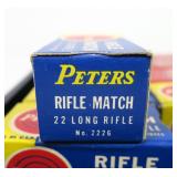 10- Vintage boxes Peters .22 LR cartridges