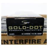 24- Boxes of Gold Dot .30 Carbine 100-grain GDSP
