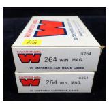 2- Boxes of Winchester new .264 WIN Mag. unprimed