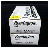 2- Boxes of Remington 9mm Luger 115-grain