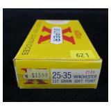 Box of Western Super-X .25-35 WIN 117-grain