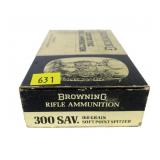 Box of Browning .300 Savage 168-grain SP