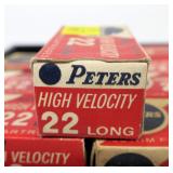 8- Boxes of Peters .22 LR cartridges