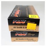 2- Boxes of PMC bronze .40 S&W 180-grain FMJ-FP