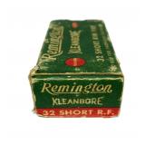 Vintage box of Remington .32 Short rimfire