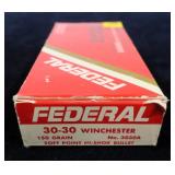 Box of Federal .30-30 WIN 150-grain SP cartridges