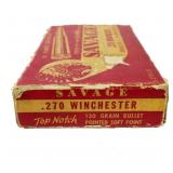 Box of Savage .270 WIN 130-grain PSP cartridges